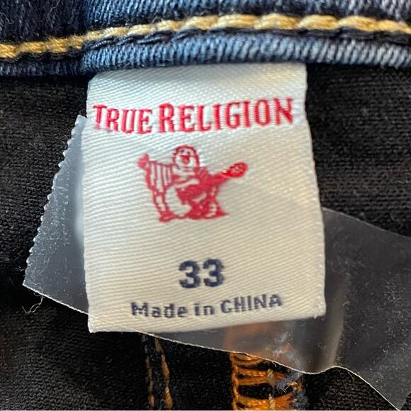 TRUE RELIGION BECCA MID RISE BOOT RARE Y2K BOOTCUT JEANS BLUE - 33 - Picture 8 of 10
